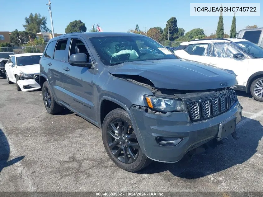 2017 Jeep Grand Cherokee Altitude 4X2 VIN: 1C4RJEAG3HC745722 Lot: 40683962