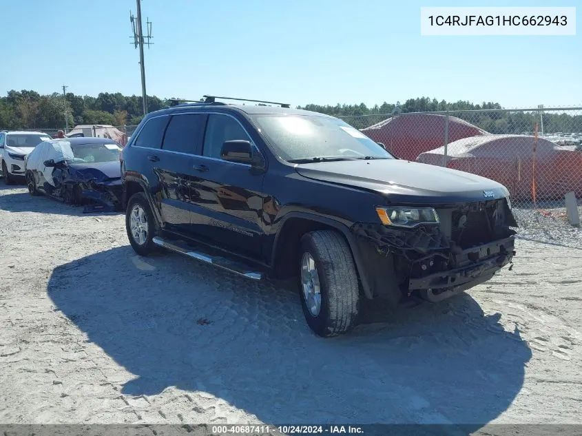 2017 Jeep Grand Cherokee Laredo 4X4 VIN: 1C4RJFAG1HC662943 Lot: 40687411