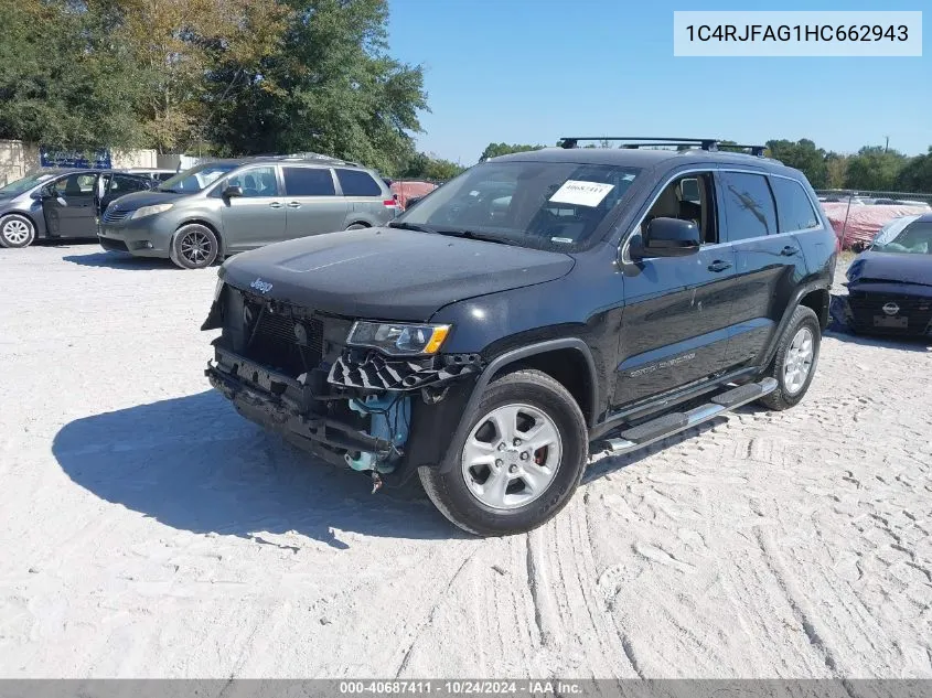 2017 Jeep Grand Cherokee Laredo 4X4 VIN: 1C4RJFAG1HC662943 Lot: 40687411