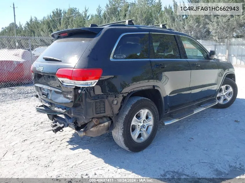 2017 Jeep Grand Cherokee Laredo 4X4 VIN: 1C4RJFAG1HC662943 Lot: 40687411