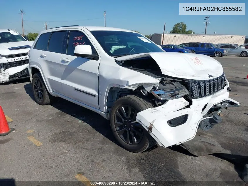 2017 Jeep Grand Cherokee Altitude 4X4 VIN: 1C4RJFAG2HC865582 Lot: 40690298