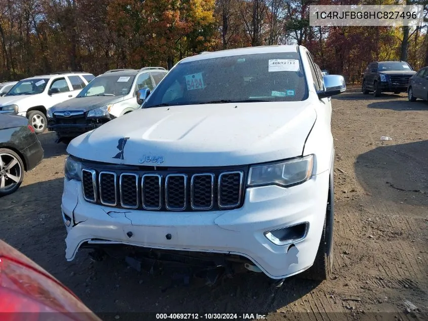 1C4RJFBG8HC827496 2017 Jeep Grand Cherokee Limited 4X4