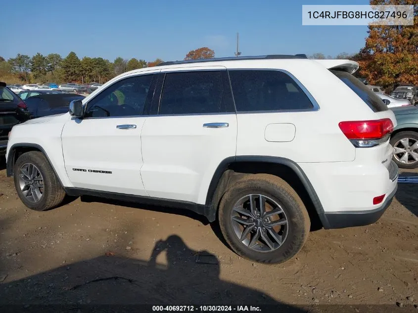 1C4RJFBG8HC827496 2017 Jeep Grand Cherokee Limited 4X4