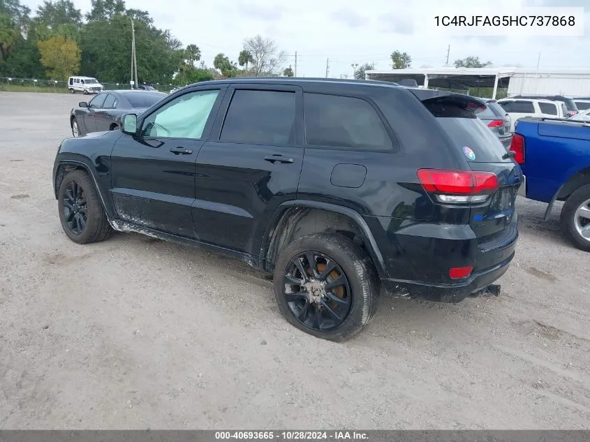 2017 Jeep Grand Cherokee Altitude 4X4 VIN: 1C4RJFAG5HC737868 Lot: 40693665