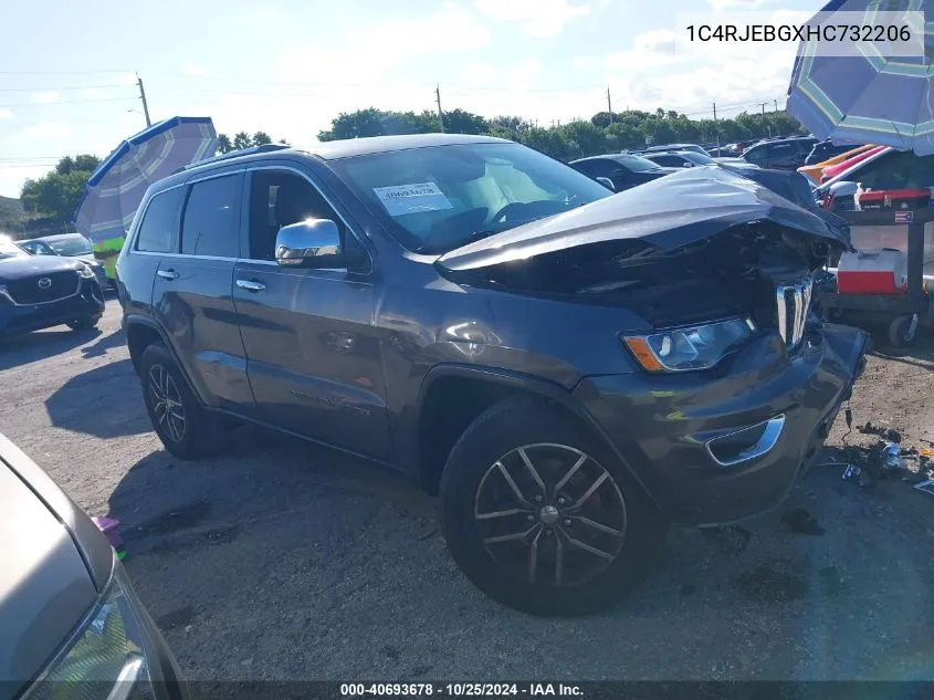 2017 Jeep Grand Cherokee Limited 4X2 VIN: 1C4RJEBGXHC732206 Lot: 40693678