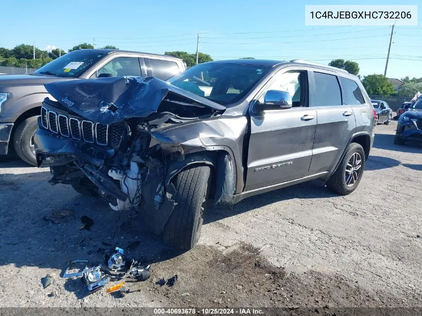 2017 Jeep Grand Cherokee Limited 4X2 VIN: 1C4RJEBGXHC732206 Lot: 40693678