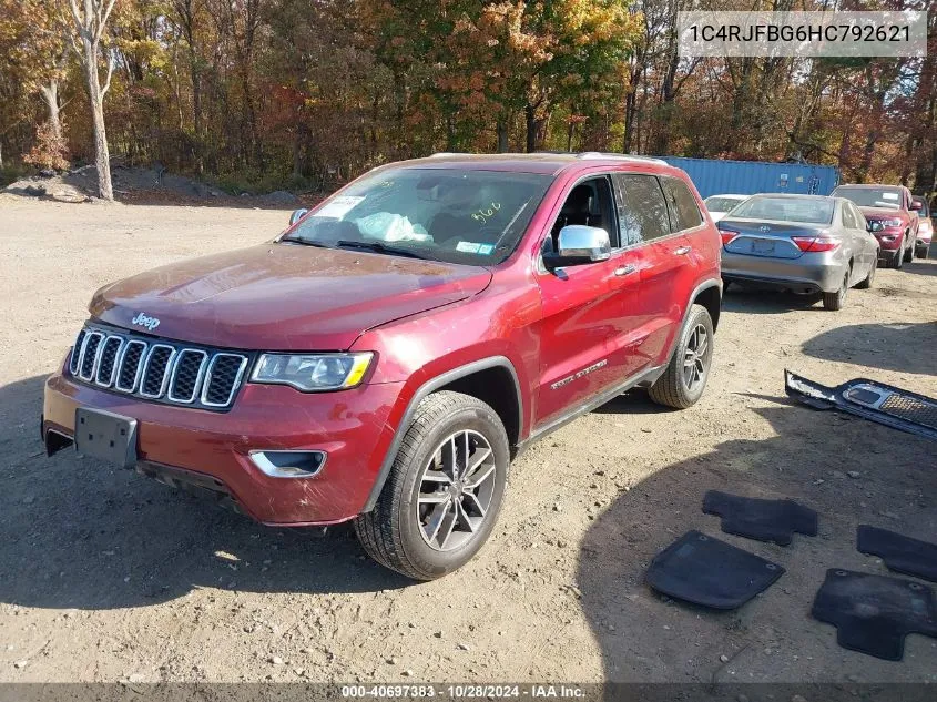 2017 Jeep Grand Cherokee Limited 4X4 VIN: 1C4RJFBG6HC792621 Lot: 40697383