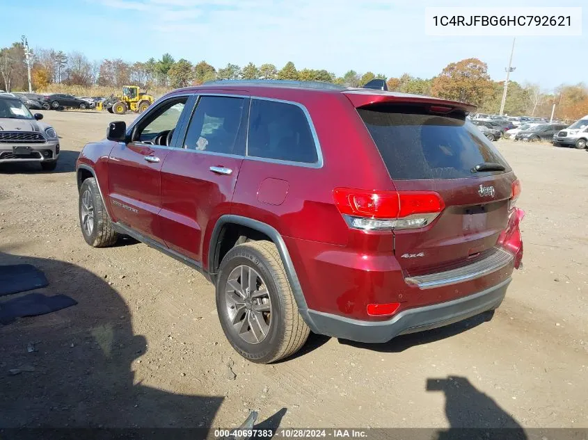 2017 Jeep Grand Cherokee Limited 4X4 VIN: 1C4RJFBG6HC792621 Lot: 40697383