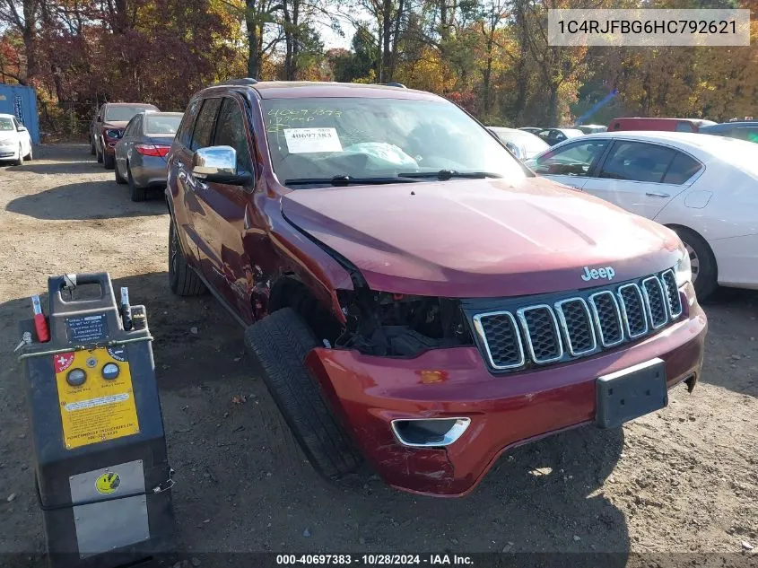 2017 Jeep Grand Cherokee Limited 4X4 VIN: 1C4RJFBG6HC792621 Lot: 40697383