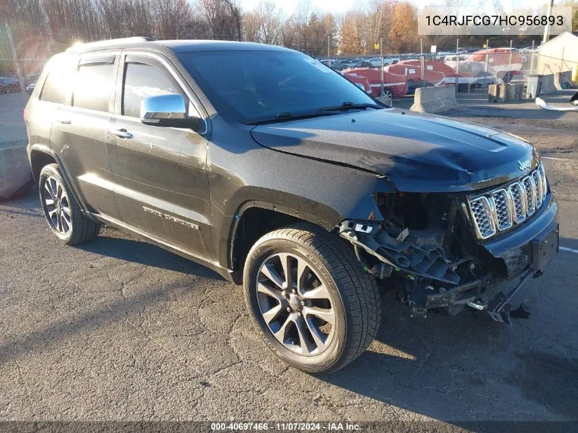 2017 Jeep Grand Cherokee Overland 4X4 VIN: 1C4RJFCG7HC956893 Lot: 40697466