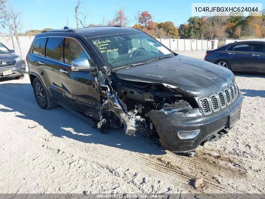 2017 Jeep Grand Cherokee Limited 4X4 VIN: 1C4RJFBGXHC624044 Lot: 40705722