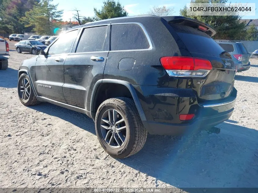 2017 Jeep Grand Cherokee Limited 4X4 VIN: 1C4RJFBGXHC624044 Lot: 40705722