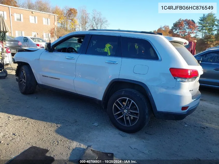 2017 Jeep Grand Cherokee Limited 4X4 VIN: 1C4RJFBG6HC876549 Lot: 40706931