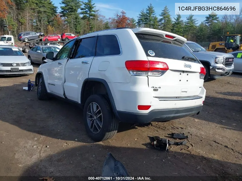 2017 Jeep Grand Cherokee Limited 4X4 VIN: 1C4RJFBG3HC864696 Lot: 40712861