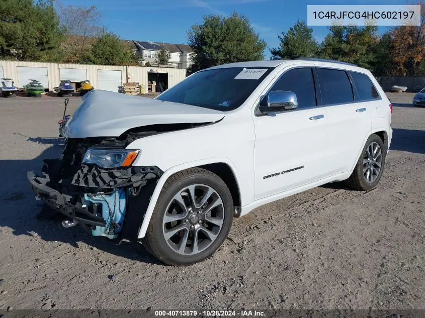 2017 Jeep Grand Cherokee Overland 4X4 VIN: 1C4RJFCG4HC602197 Lot: 40713879