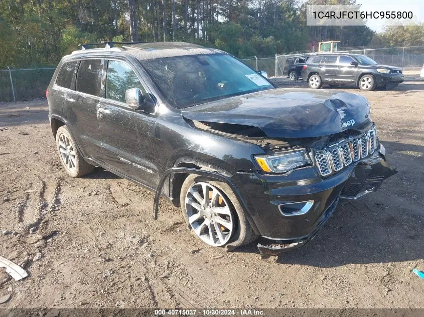 2017 Jeep Grand Cherokee Overland 4X4 VIN: 1C4RJFCT6HC955800 Lot: 40715037