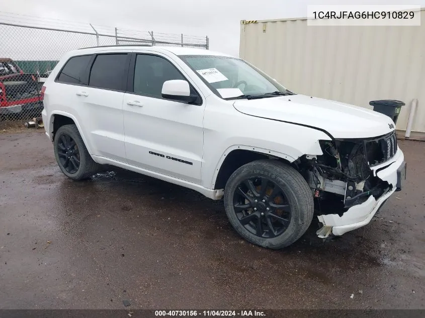 2017 Jeep Grand Cherokee Altitude 4X4 VIN: 1C4RJFAG6HC910829 Lot: 40730156