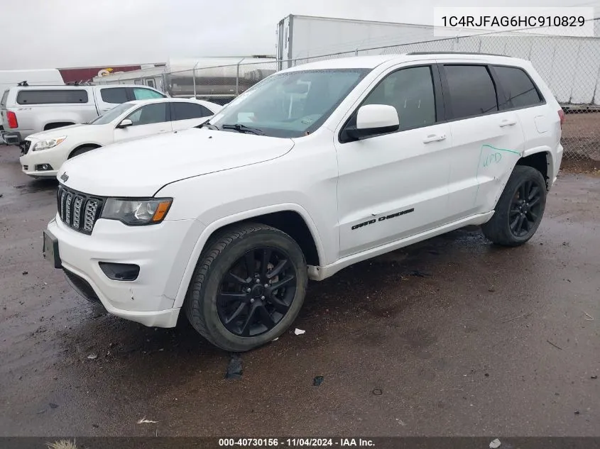 2017 Jeep Grand Cherokee Altitude 4X4 VIN: 1C4RJFAG6HC910829 Lot: 40730156