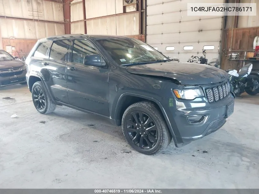 2017 Jeep Grand Cherokee Altitude 4X4 VIN: 1C4RJFAG2HC786171 Lot: 40746519