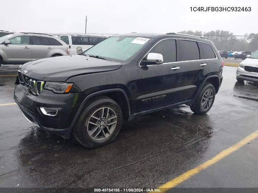 2017 Jeep Grand Cherokee Limited 4X4 VIN: 1C4RJFBG3HC932463 Lot: 40754185