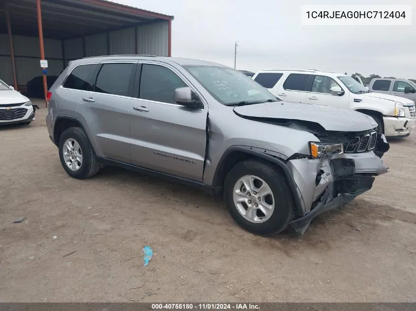 2017 Jeep Grand Cherokee Laredo 4X2 VIN: 1C4RJEAG0HC712404 Lot: 40755180