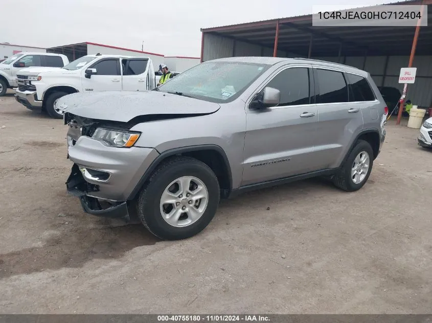 2017 Jeep Grand Cherokee Laredo 4X2 VIN: 1C4RJEAG0HC712404 Lot: 40755180