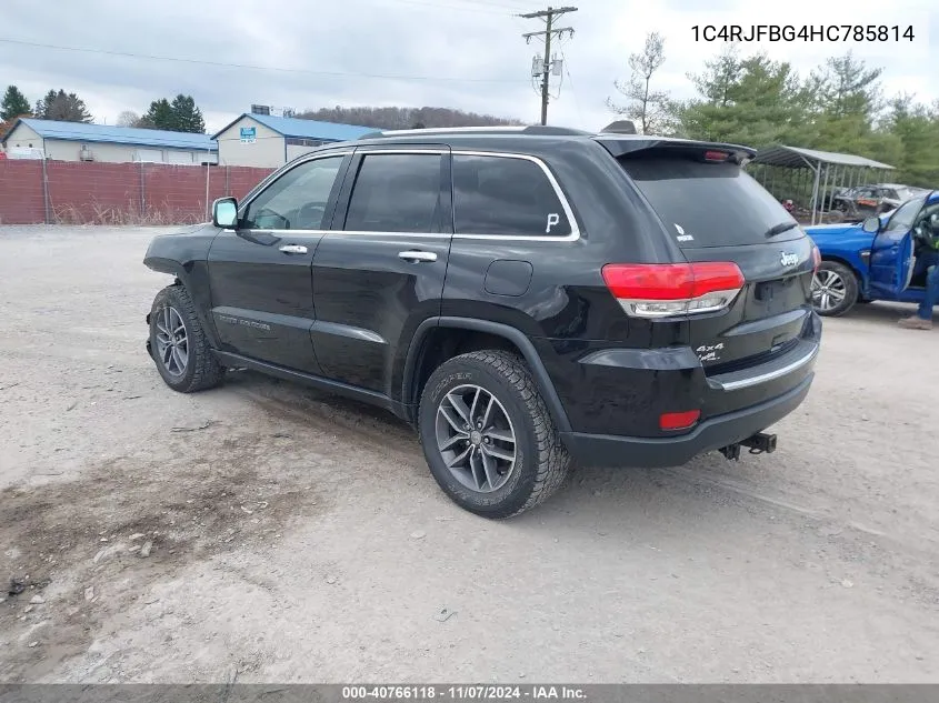 2017 Jeep Grand Cherokee Limited 4X4 VIN: 1C4RJFBG4HC785814 Lot: 40766118