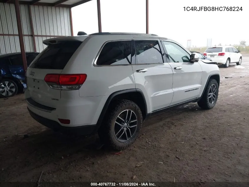 2017 Jeep Grand Cherokee Limited 4X4 VIN: 1C4RJFBG8HC768224 Lot: 40767732