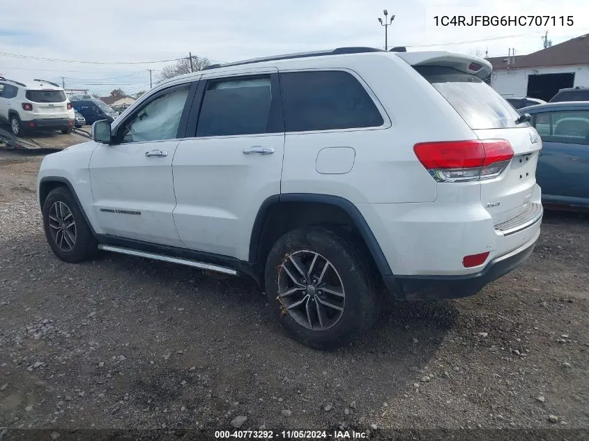 1C4RJFBG6HC707115 2017 Jeep Grand Cherokee Limited 4X4