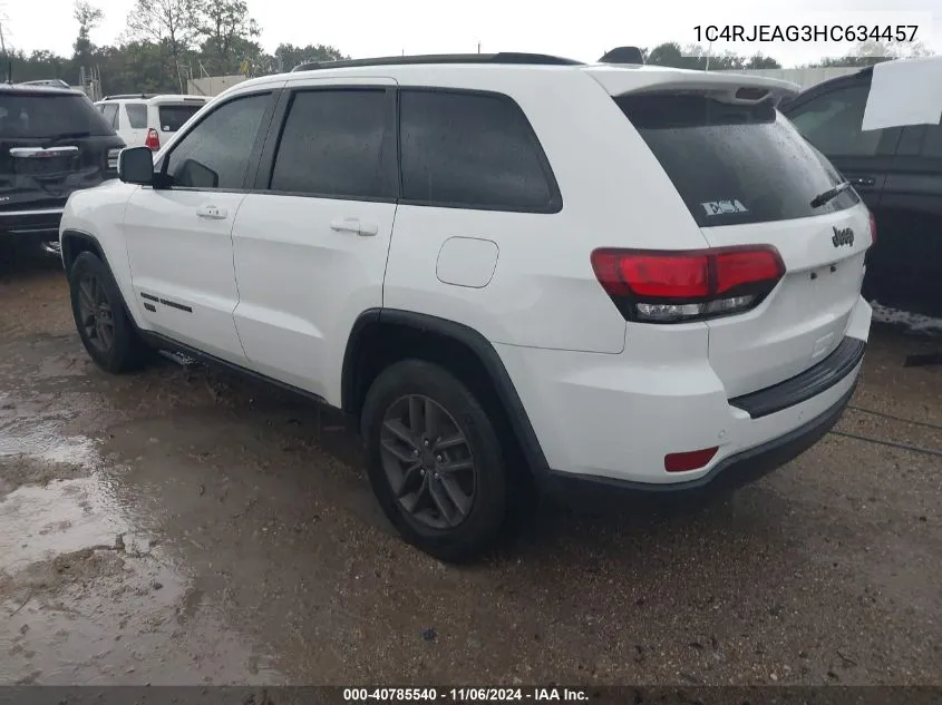 2017 Jeep Grand Cherokee 75Th Anniversary Edition 4X2 VIN: 1C4RJEAG3HC634457 Lot: 40785540