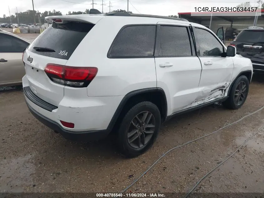 2017 Jeep Grand Cherokee 75Th Anniversary Edition 4X2 VIN: 1C4RJEAG3HC634457 Lot: 40785540