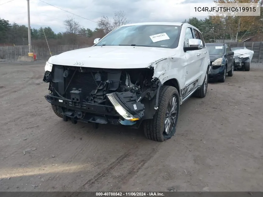 2017 Jeep Grand Cherokee Summit 4X4 VIN: 1C4RJFJT5HC619915 Lot: 40788542