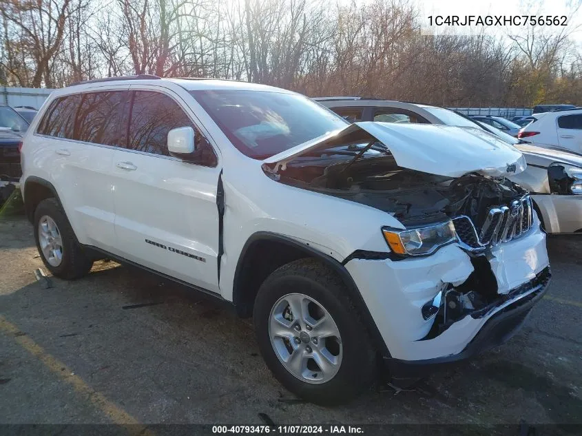 2017 Jeep Grand Cherokee Laredo 4X4 VIN: 1C4RJFAGXHC756562 Lot: 40793476