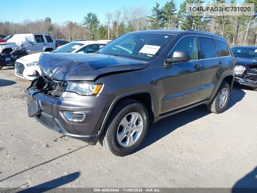 2017 Jeep Grand Cherokee Laredo 4X4 VIN: 1C4RJFAG3HC731020 Lot: 40804640