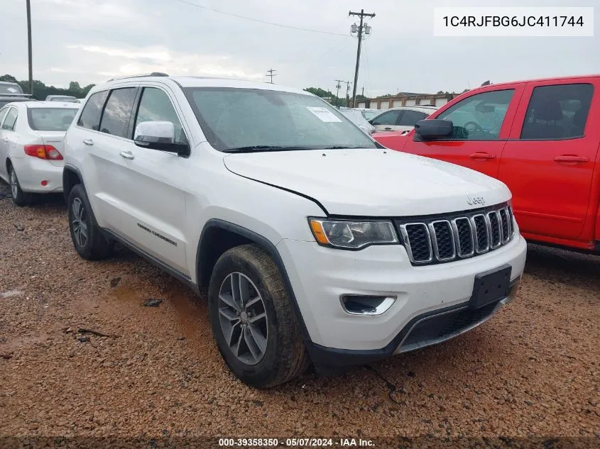 1C4RJFBG6JC411744 2018 Jeep Grand Cherokee Limited 4X4