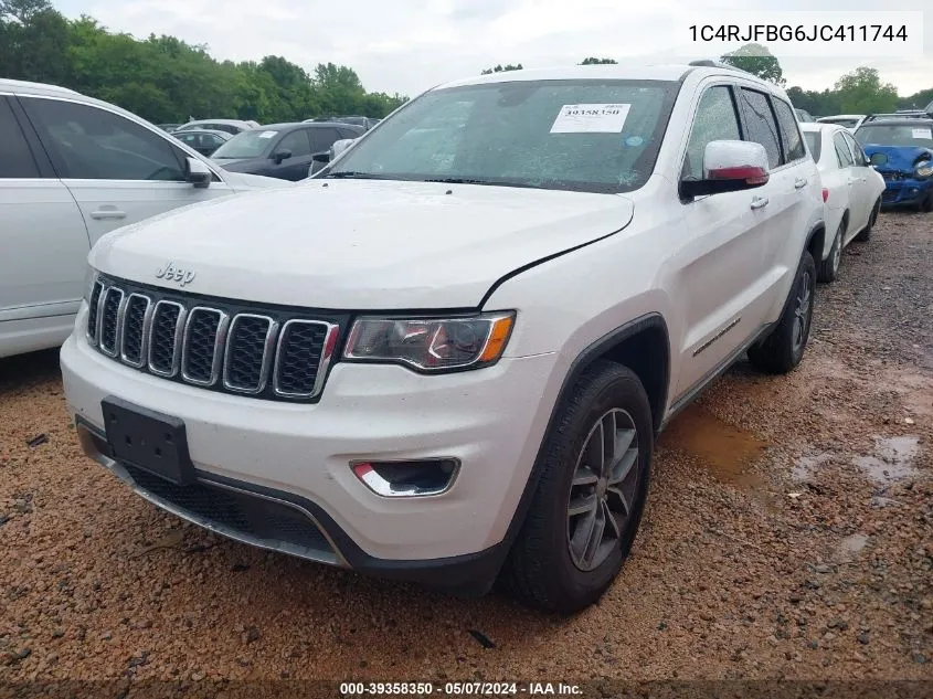 1C4RJFBG6JC411744 2018 Jeep Grand Cherokee Limited 4X4