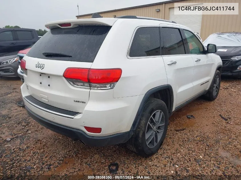 1C4RJFBG6JC411744 2018 Jeep Grand Cherokee Limited 4X4