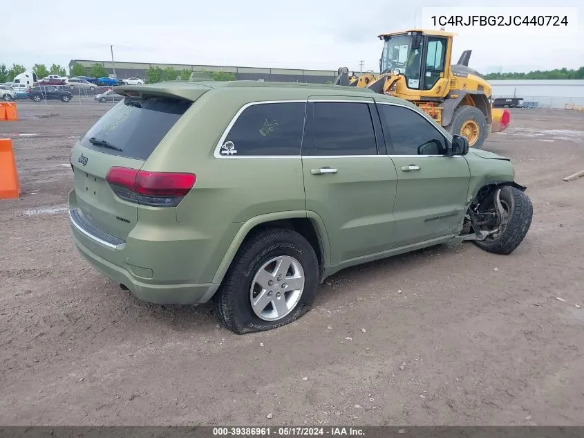 2018 Jeep Grand Cherokee Limited 4X4 VIN: 1C4RJFBG2JC440724 Lot: 39386961