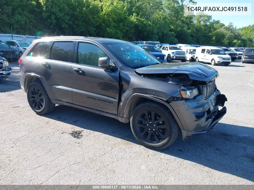 2018 Jeep Grand Cherokee Altitude 4X4 VIN: 1C4RJFAGXJC491518 Lot: 39605137