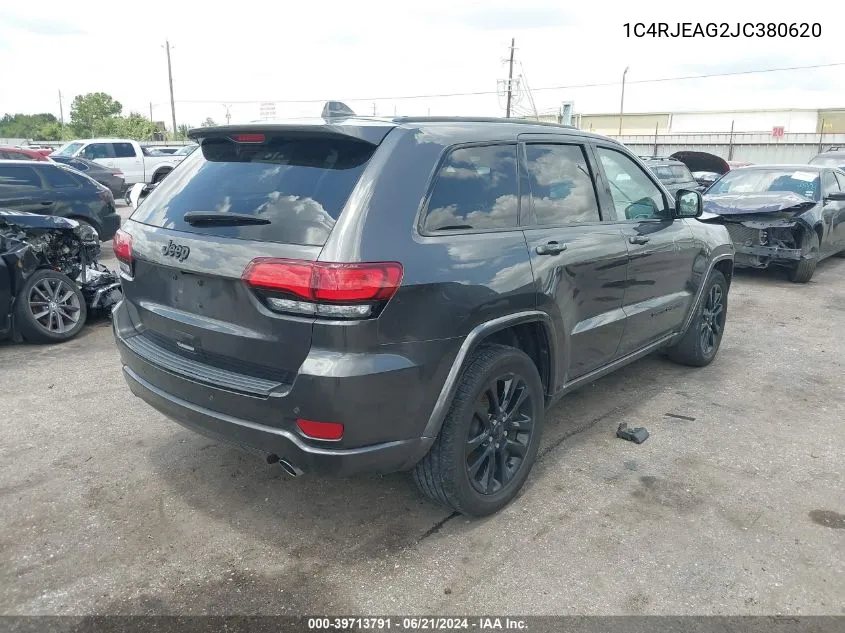 2018 Jeep Grand Cherokee Altitude 4X2 VIN: 1C4RJEAG2JC380620 Lot: 39713791