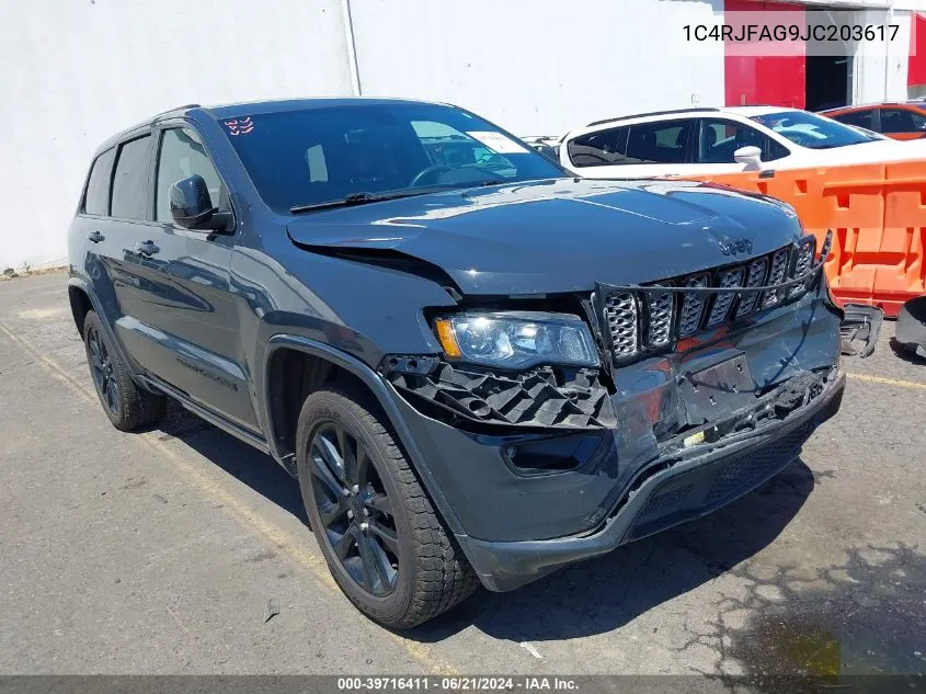 2018 Jeep Grand Cherokee Altitude 4X4 VIN: 1C4RJFAG9JC203617 Lot: 39716411