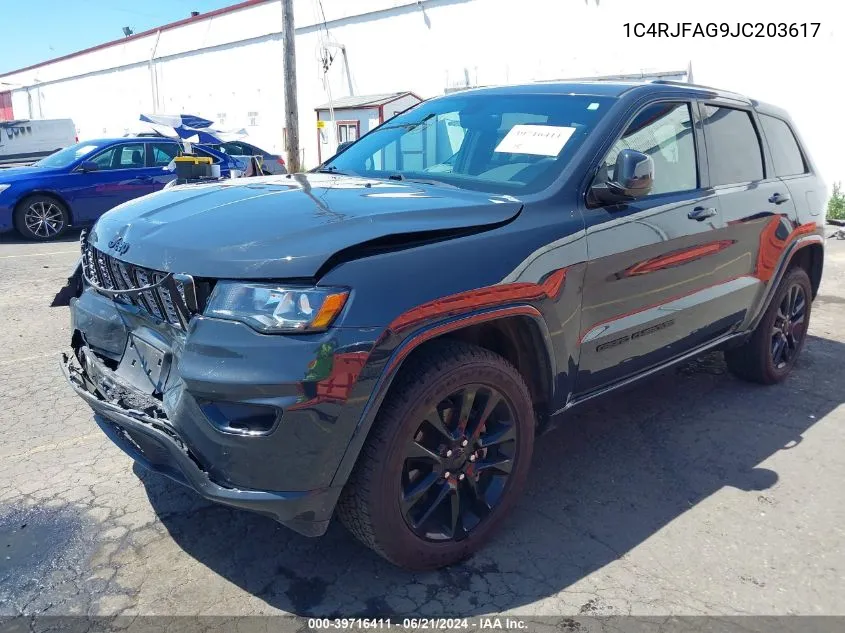 2018 Jeep Grand Cherokee Altitude 4X4 VIN: 1C4RJFAG9JC203617 Lot: 39716411