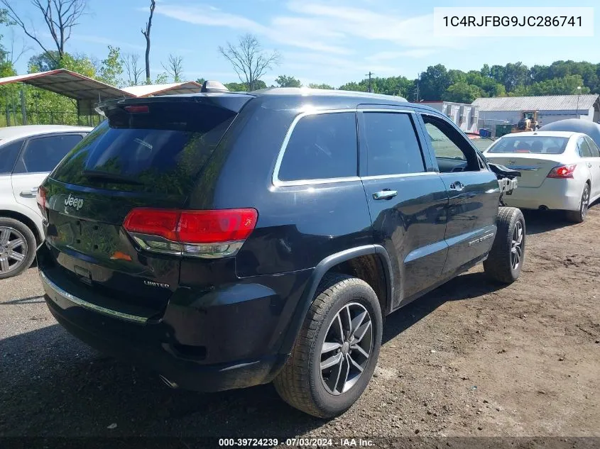 2018 Jeep Grand Cherokee Limited 4X4 VIN: 1C4RJFBG9JC286741 Lot: 39724239