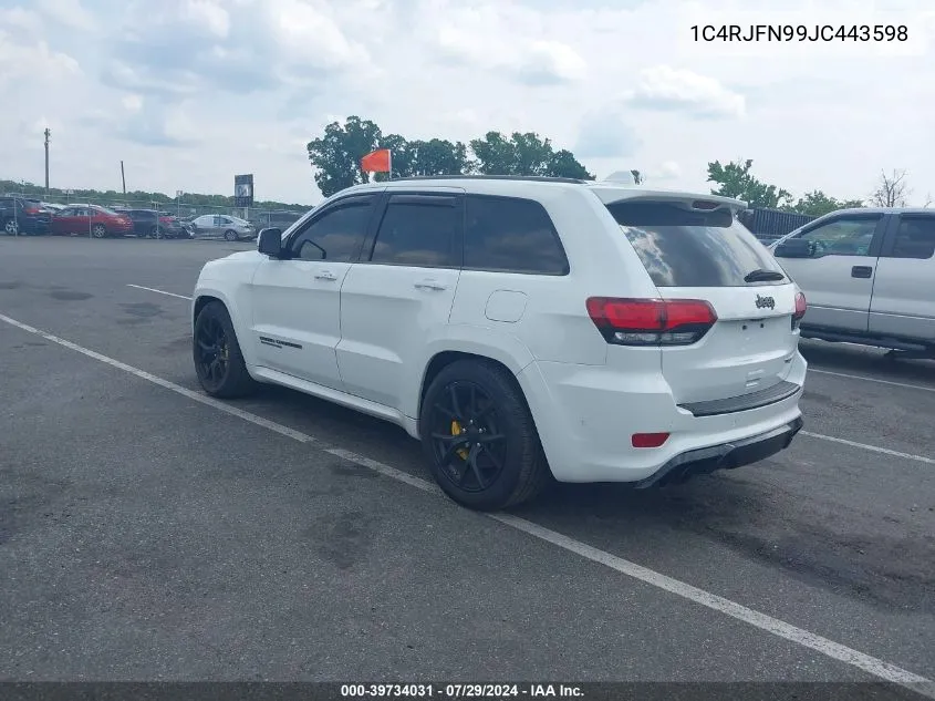 2018 Jeep Grand Cherokee Trackhawk 4X4 VIN: 1C4RJFN99JC443598 Lot: 39734031