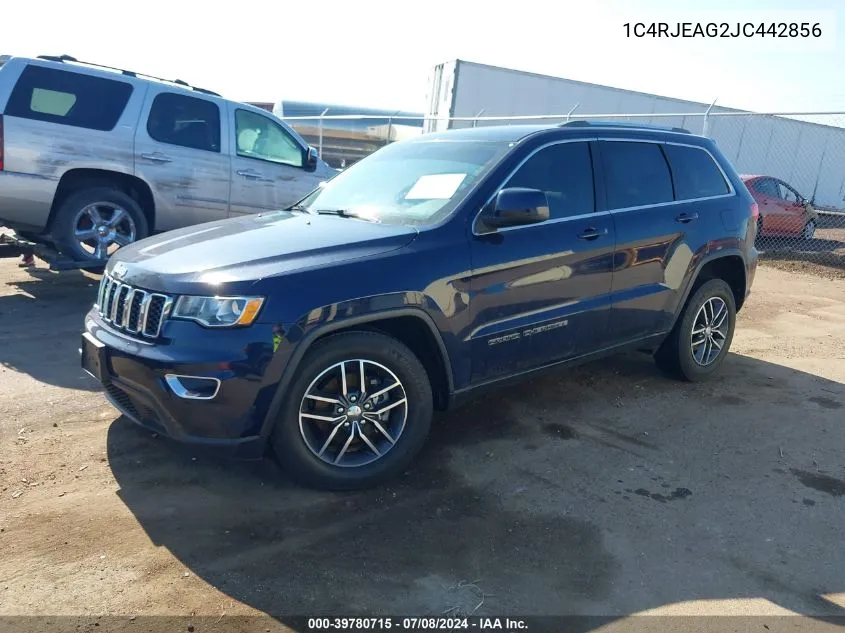 2018 Jeep Grand Cherokee Laredo E 4X2 VIN: 1C4RJEAG2JC442856 Lot: 39780715