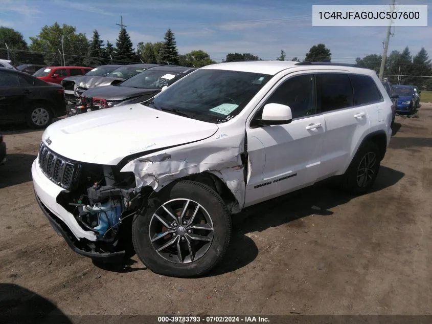 2018 Jeep Grand Cherokee Laredo E 4X4 VIN: 1C4RJFAG0JC507600 Lot: 39783793