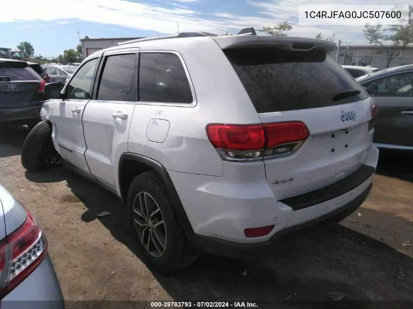 1C4RJFAG0JC507600 2018 Jeep Grand Cherokee Laredo E 4X4