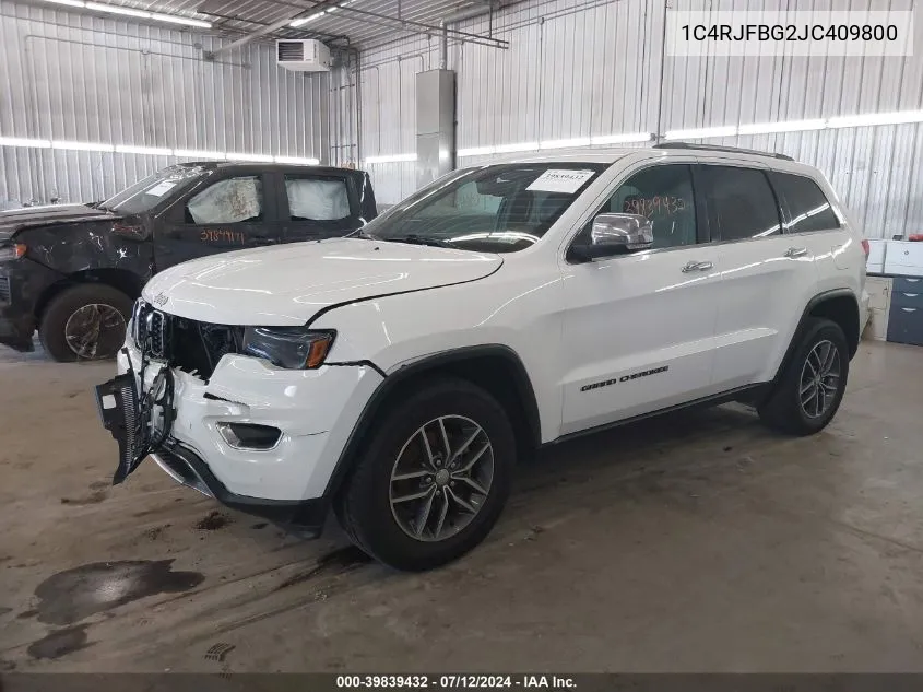 1C4RJFBG2JC409800 2018 Jeep Grand Cherokee Limited 4X4