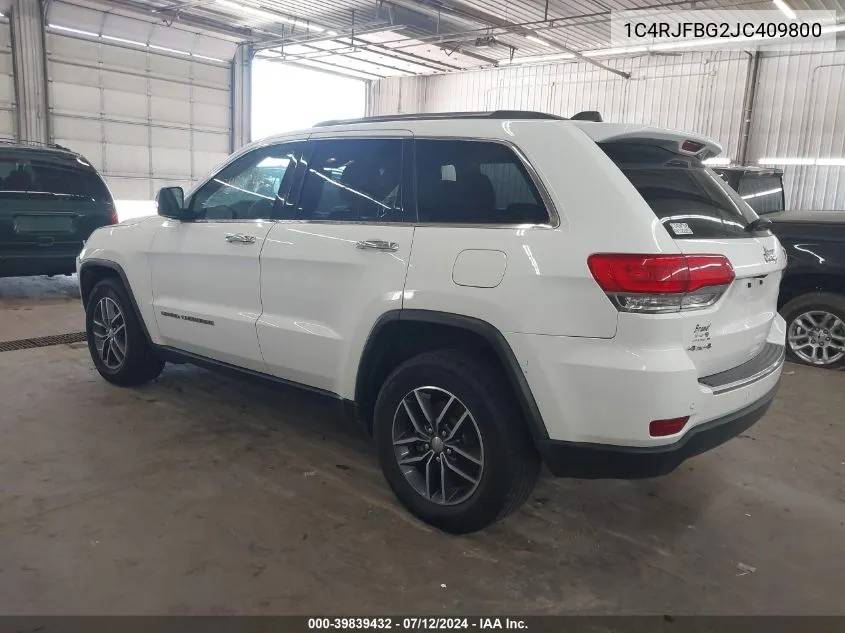 1C4RJFBG2JC409800 2018 Jeep Grand Cherokee Limited 4X4