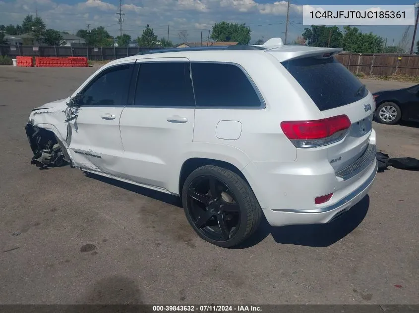 2018 Jeep Grand Cherokee Summit 4X4 VIN: 1C4RJFJT0JC185361 Lot: 39843632